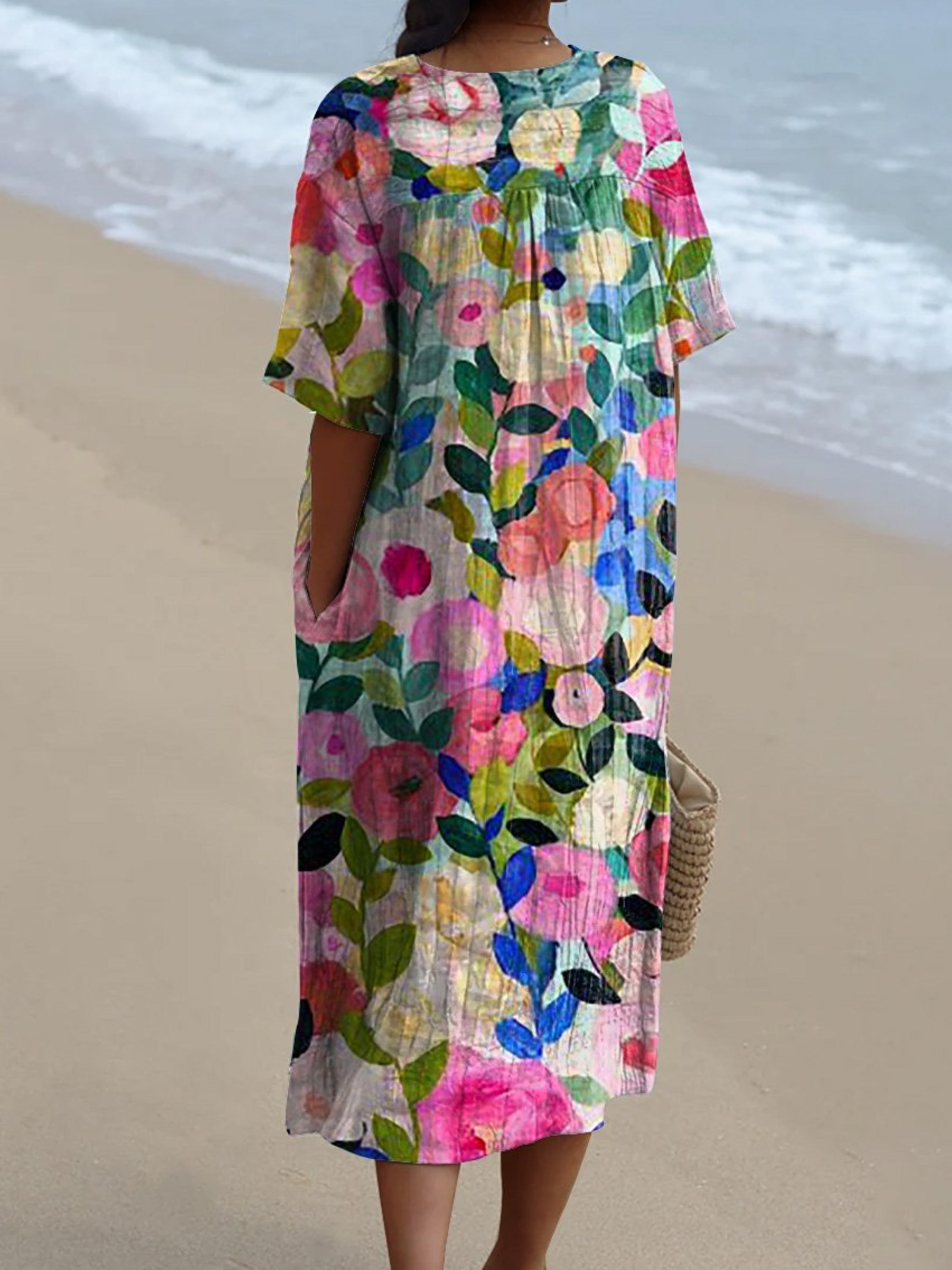 Bente - Vintage-Blumenkleid